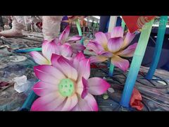 Chinese Handcrafted Lotus Lanterns for Party Celebrations and New Year Decorations