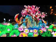 Chinese Spring Outdoor Festival Lantern Acrylic Painted For Exhibitions