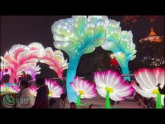 Outdoor Chinese Festival Lantern 3D Arch Gate Sculpture Traditional