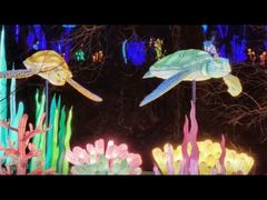 Chinese Traditional Festival Animal Lanterns Sea Turtle Lantern For Zoo Decorations