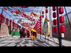 Jiguan Color Fish Leaping Through Lantern Tunnel For Festival Party Atmosphere Decor