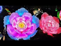 A Closer Look: LED Peony Lantern Device - Night Garden Colorful Floral Butterfly Light Decoration