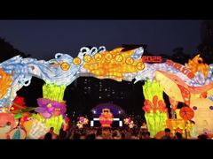 Watch: Chinese Festival Lantern Cartoon Animal Rabbit Lantern Outdoor Zoo Park Decoration Lantern 