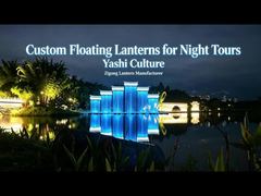 Water Chinese Architecture Silk Lantern