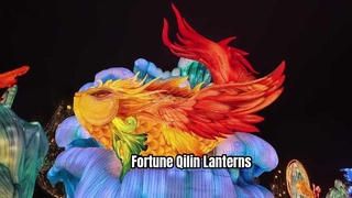 Qilin Lantern Set Fortune Decor